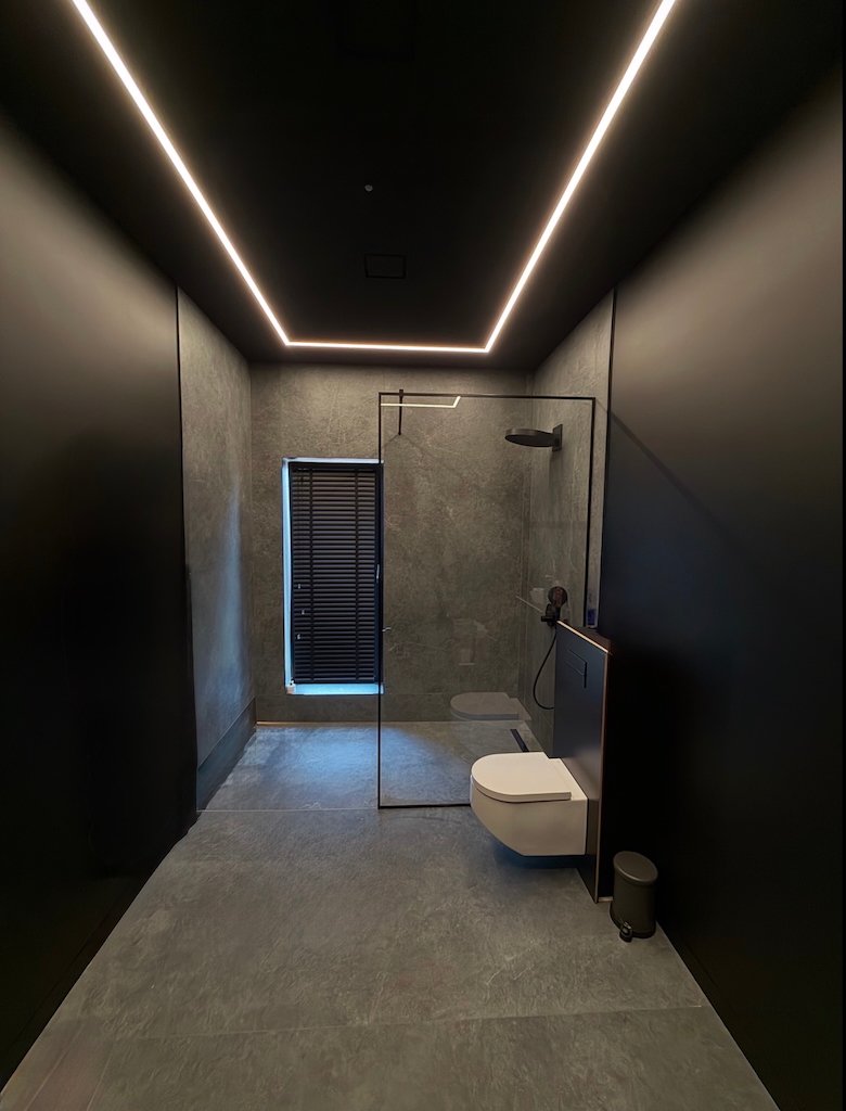 Tamsinto stiklo dušo zona