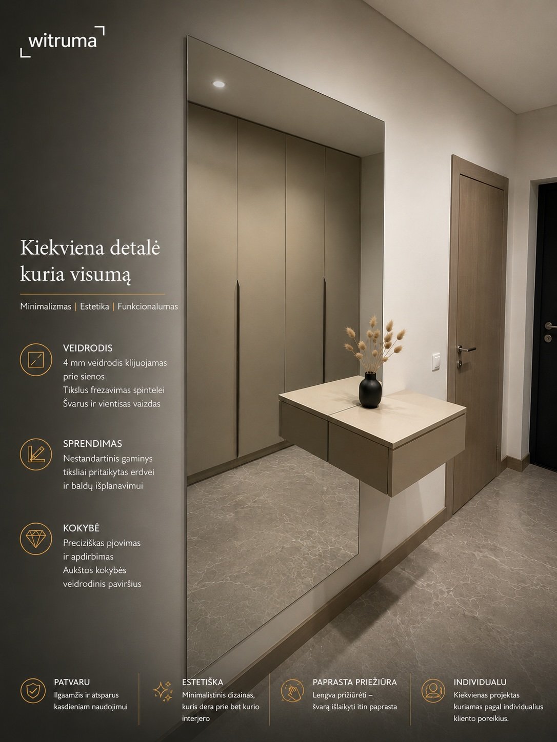 Veidrodžiai pagal užsakymą Šiauliuose